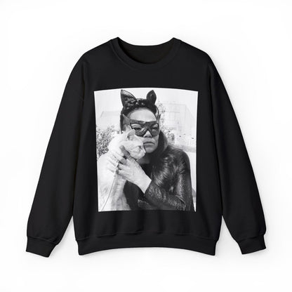 Kitt with Cat Sweatshirt - Afrocentric Art by The Trini Gee