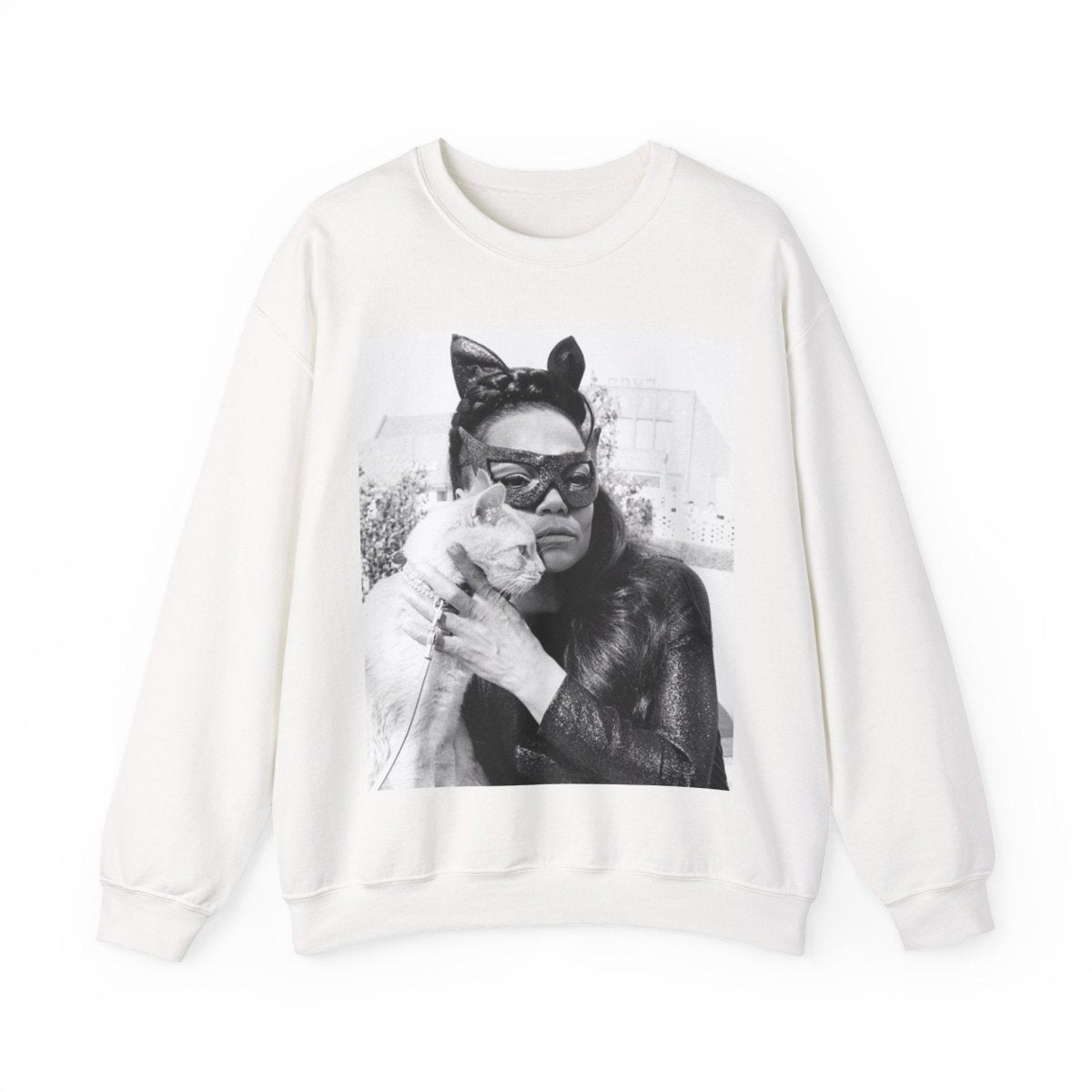 Kitt with Cat Sweatshirt - Afrocentric Art by The Trini Gee