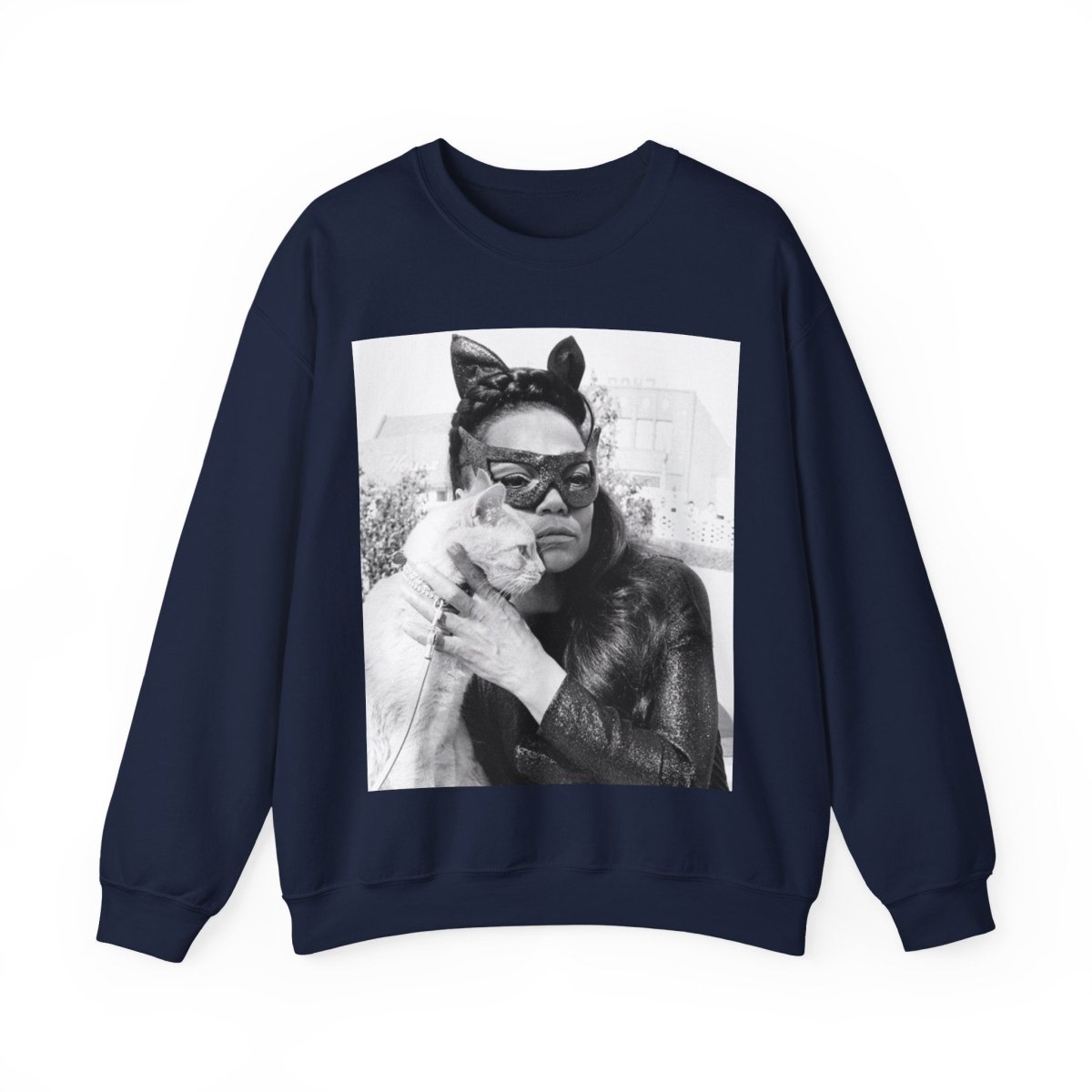 Kitt with Cat Sweatshirt - Afrocentric Art by The Trini Gee