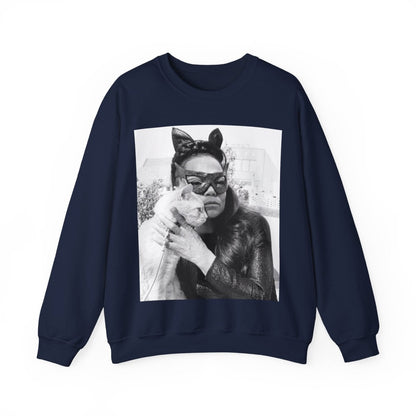 Kitt with Cat Sweatshirt - Afrocentric Art by The Trini Gee