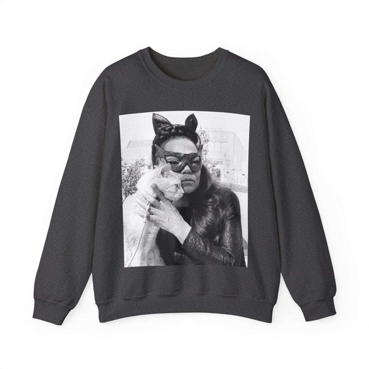 Kitt with Cat Sweatshirt - Afrocentric Art by The Trini Gee