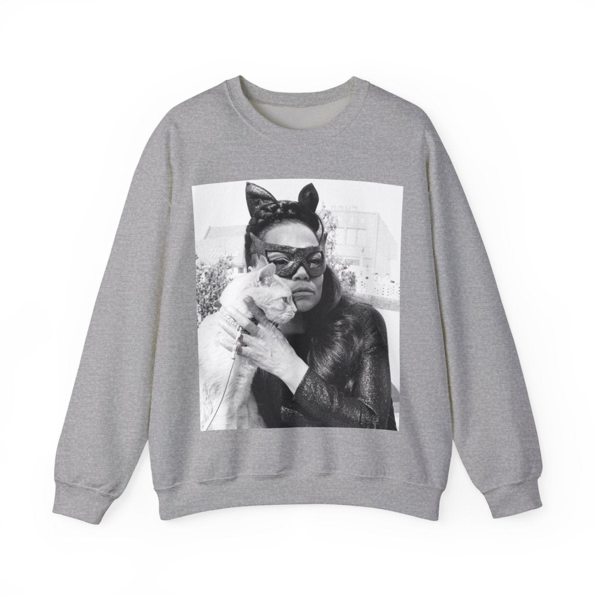 Kitt with Cat Sweatshirt - Afrocentric Art by The Trini Gee