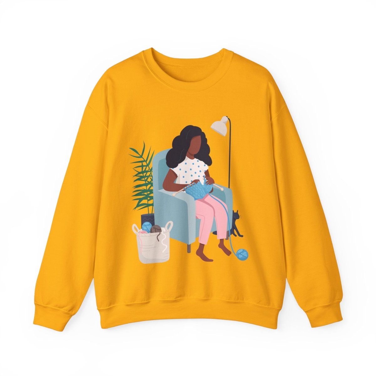 Knitting Sweatshirt - Afrocentric Art by The Trini Gee