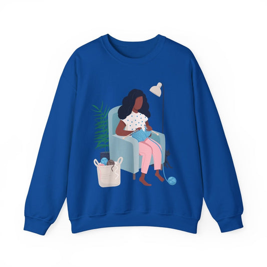 Knitting Sweatshirt - Afrocentric Art by The Trini Gee