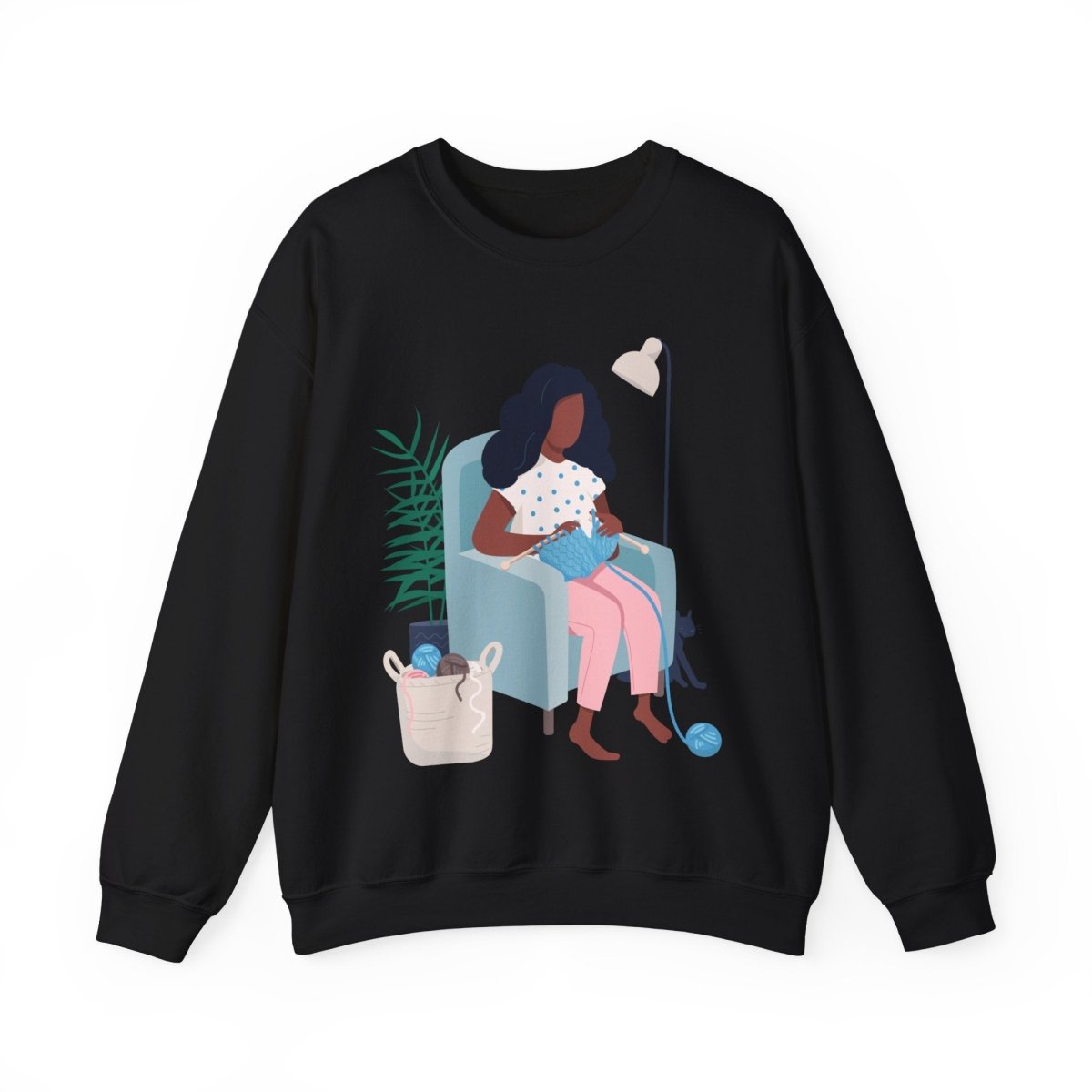 Knitting Sweatshirt - Afrocentric Art by The Trini Gee