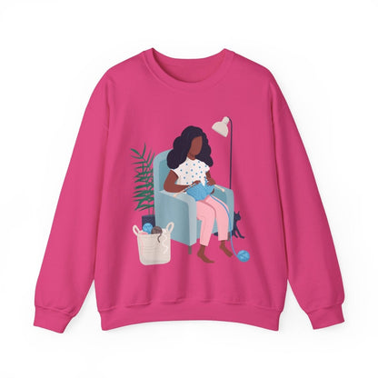 Knitting Sweatshirt - Afrocentric Art by The Trini Gee