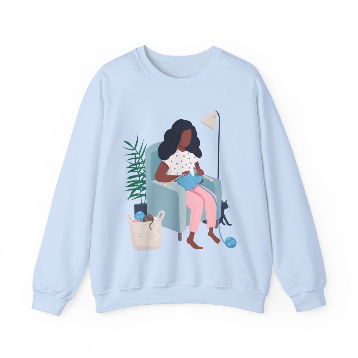 Knitting Sweatshirt - Afrocentric Art by The Trini Gee