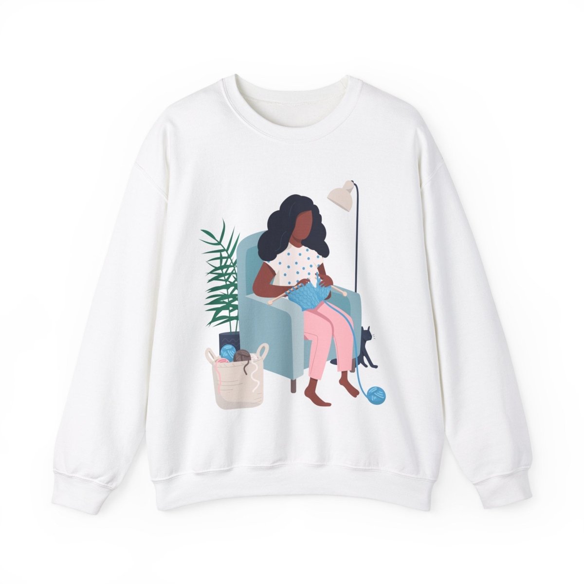 Knitting Sweatshirt - Afrocentric Art by The Trini Gee