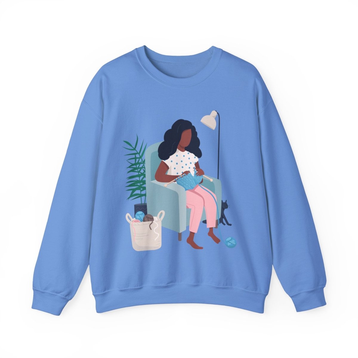 Knitting Sweatshirt - Afrocentric Art by The Trini Gee