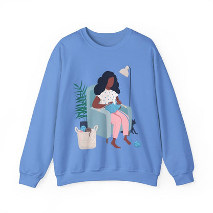 Knitting Sweatshirt - Afrocentric Art by The Trini Gee