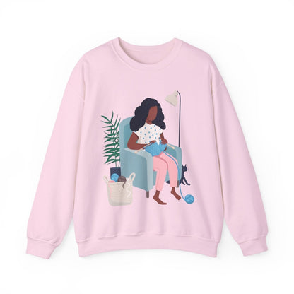 Knitting Sweatshirt - Afrocentric Art by The Trini Gee