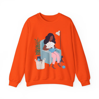 Knitting Sweatshirt - Afrocentric Art by The Trini Gee