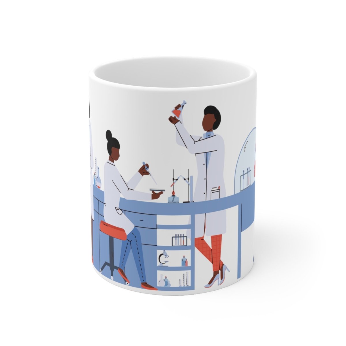 Lab Scientists Mug - Afrocentric Art by The Trini Gee