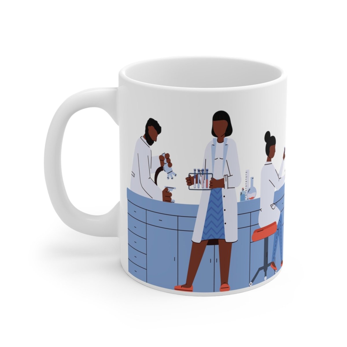 Lab Scientists Mug - Afrocentric Art by The Trini Gee