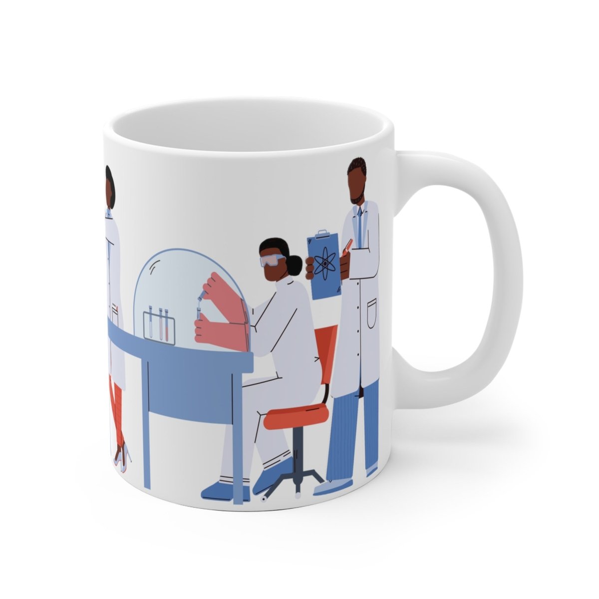 Lab Scientists Mug - Afrocentric Art by The Trini Gee