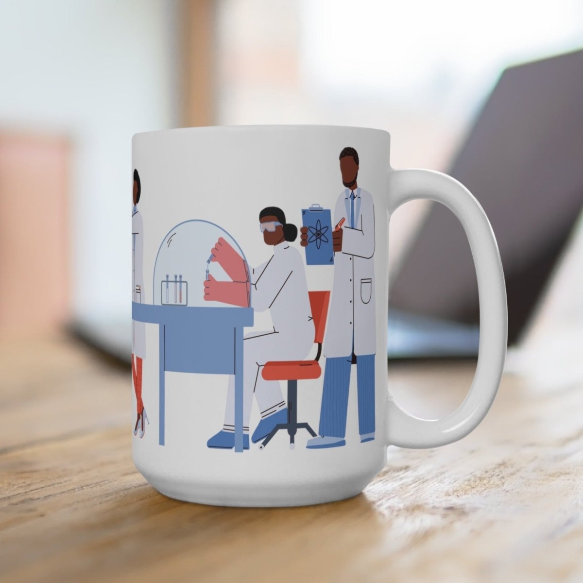 Lab Scientists Mug - Afrocentric Art by The Trini Gee