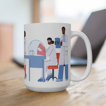 Lab Scientists Mug - Afrocentric Art by The Trini Gee