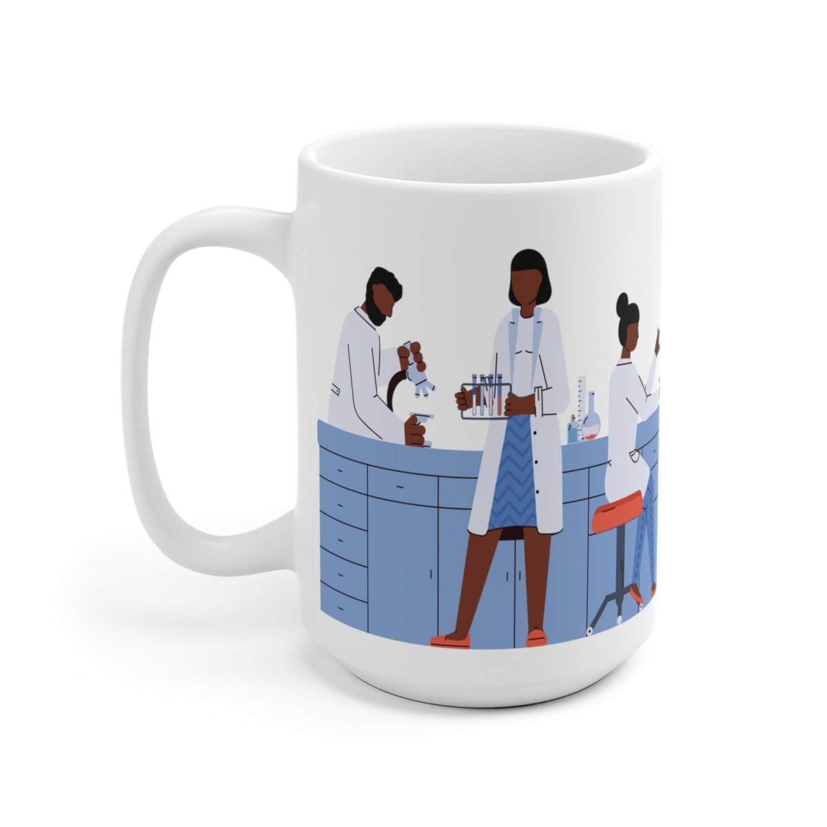 Lab Scientists Mug - Afrocentric Art by The Trini Gee