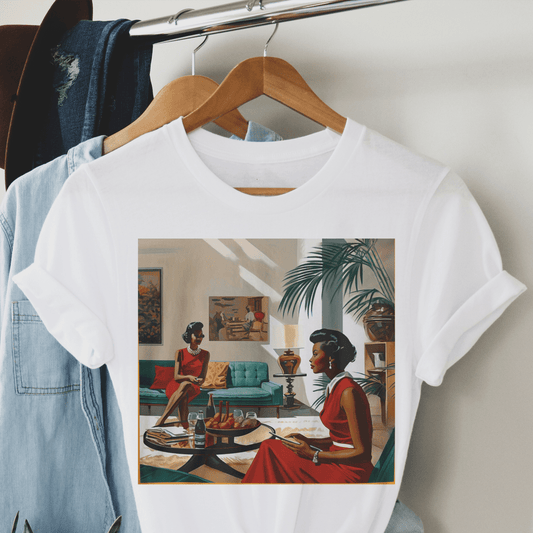 Ladies Chat Shirt - Afrocentric Art by The Trini Gee