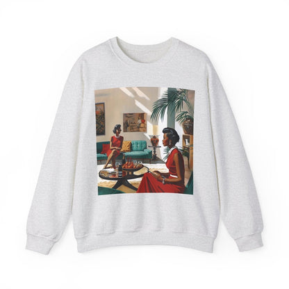 Ladies Chat Sweatshirt - Afrocentric Art by The Trini Gee