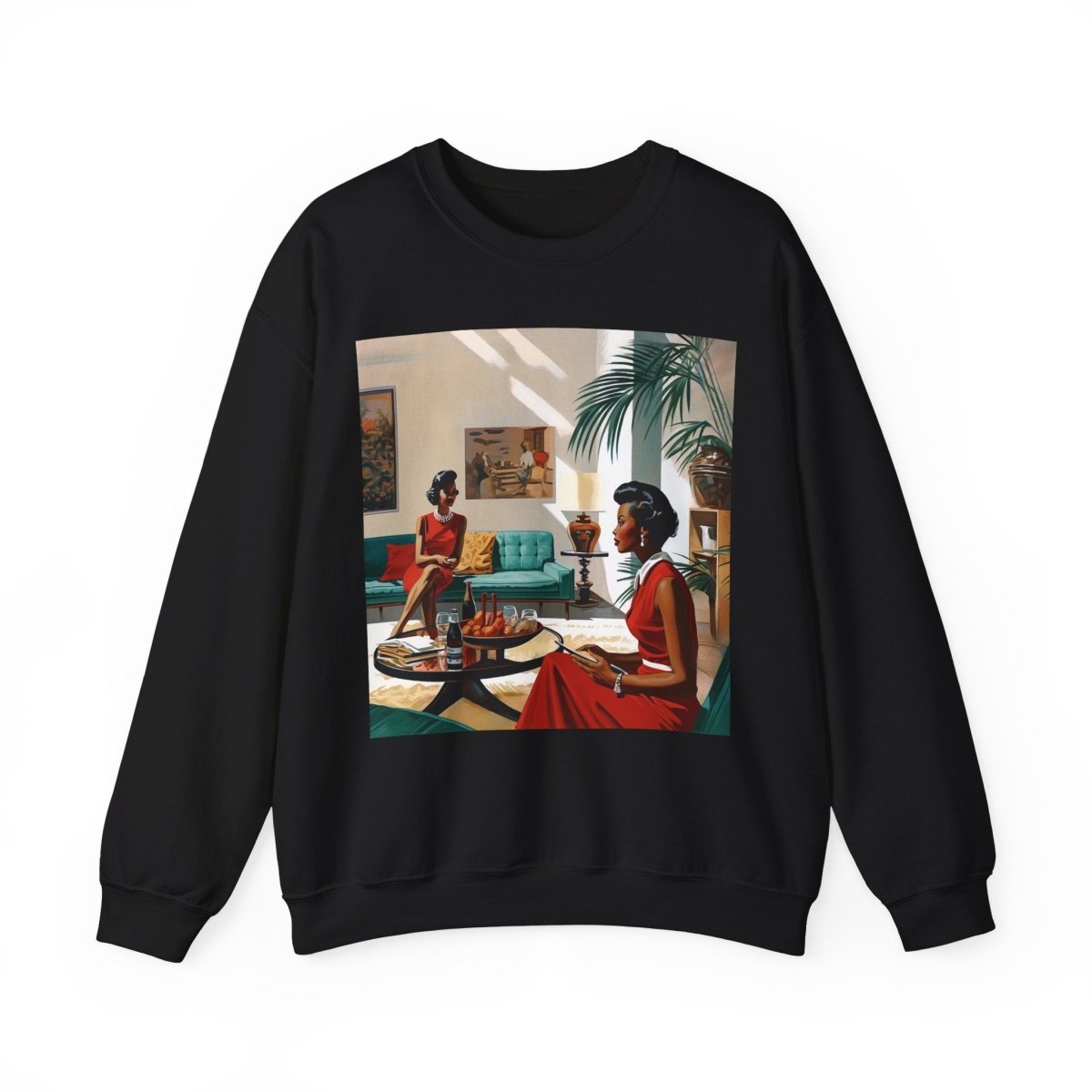 Ladies Chat Sweatshirt - Afrocentric Art by The Trini Gee