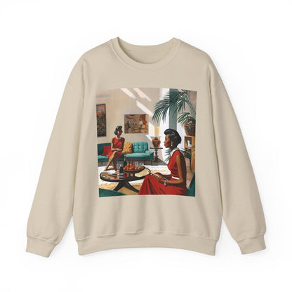 Ladies Chat Sweatshirt - Afrocentric Art by The Trini Gee