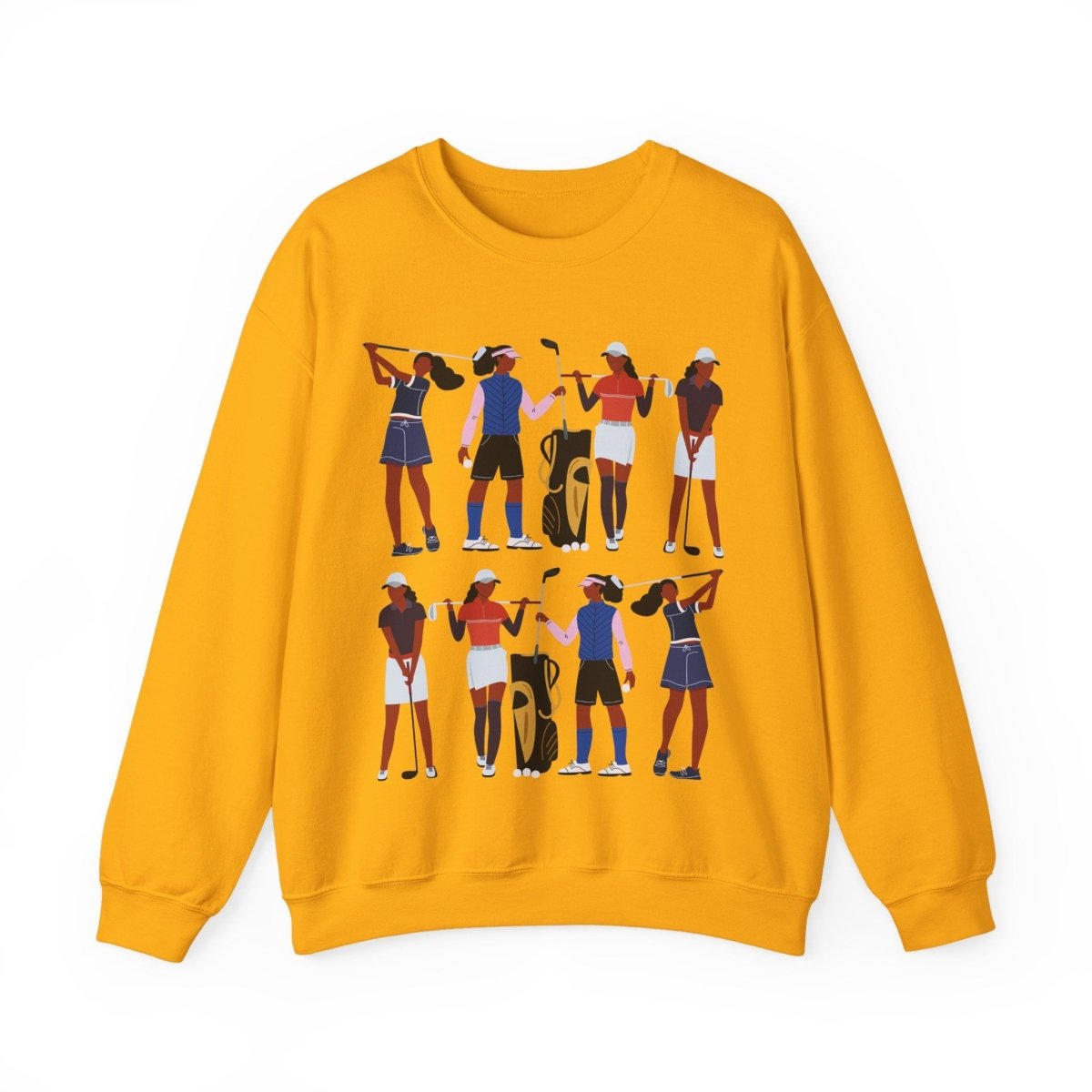 Lady Golf Sweatshirt - Afrocentric Art by The Trini Gee