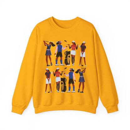 Lady Golf Sweatshirt - Afrocentric Art by The Trini Gee