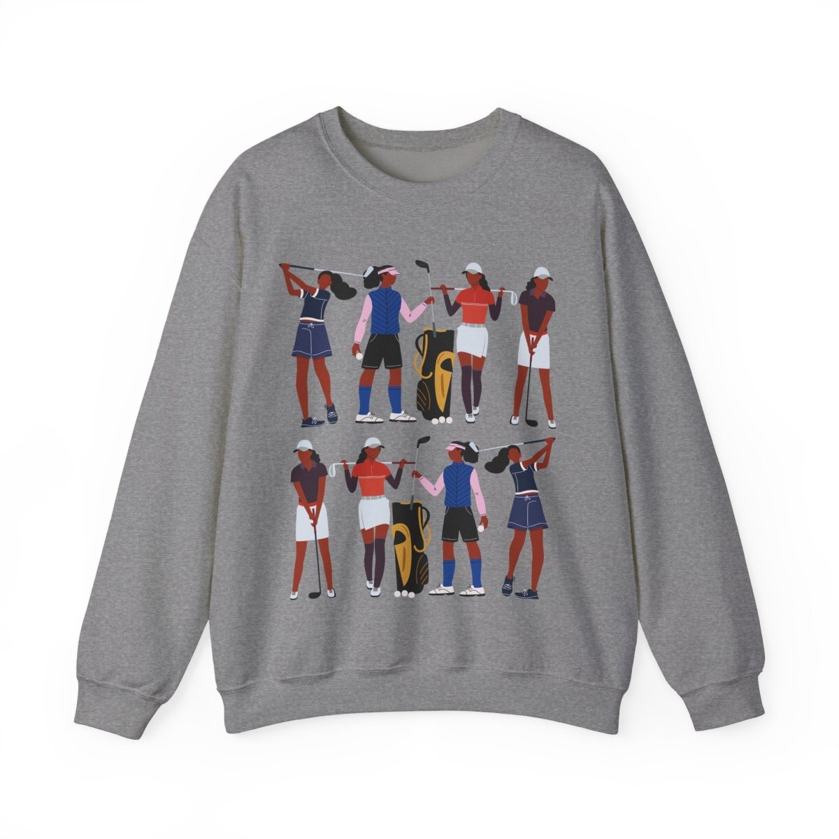 Lady Golf Sweatshirt - Afrocentric Art by The Trini Gee
