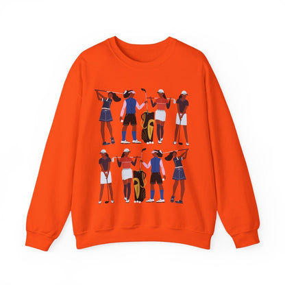 Lady Golf Sweatshirt - Afrocentric Art by The Trini Gee