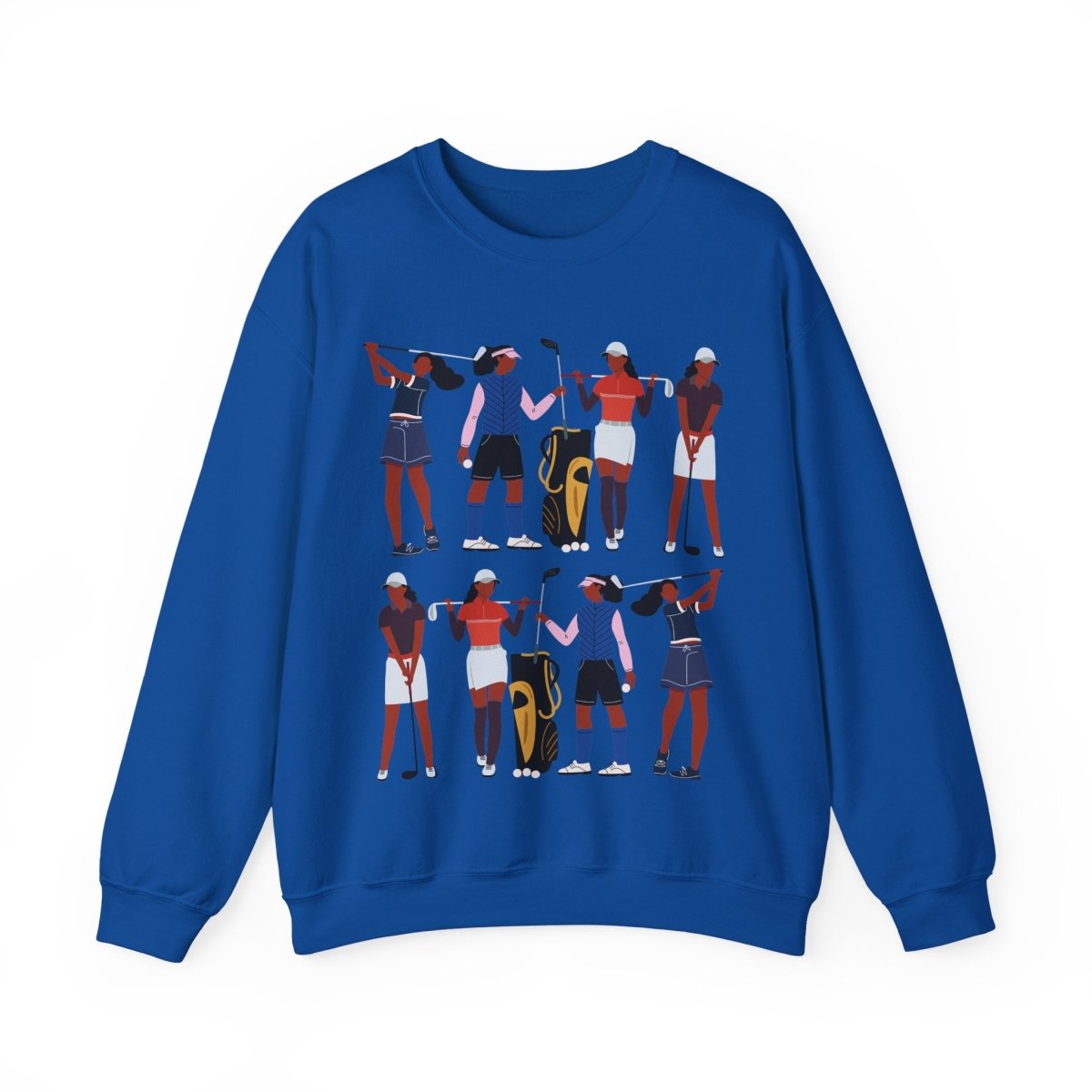 Lady Golf Sweatshirt - Afrocentric Art by The Trini Gee