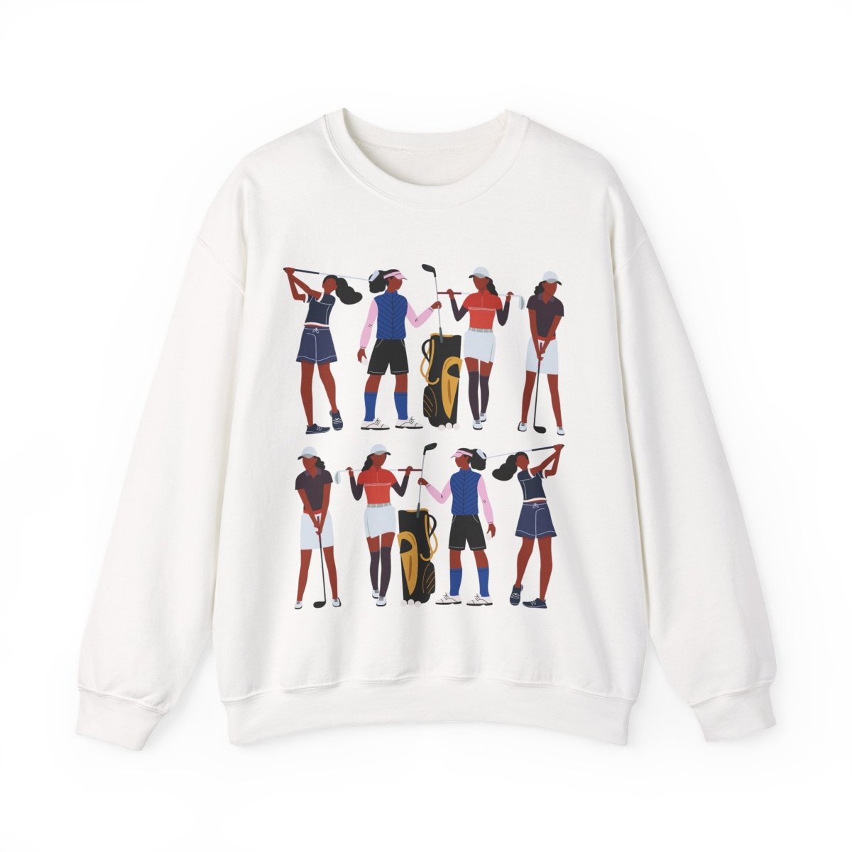 Lady Golf Sweatshirt - Afrocentric Art by The Trini Gee