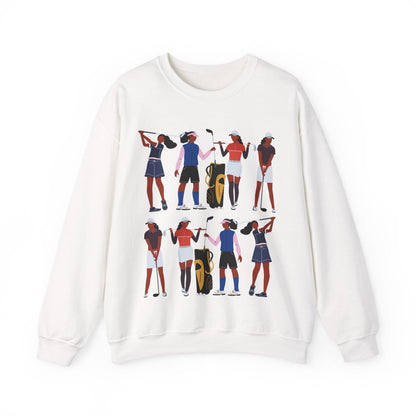 Lady Golf Sweatshirt - Afrocentric Art by The Trini Gee