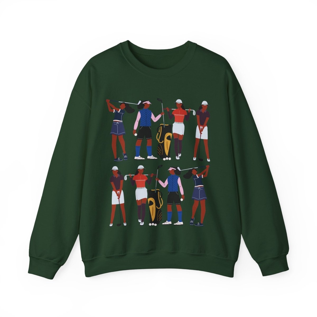 Lady Golf Sweatshirt - Afrocentric Art by The Trini Gee