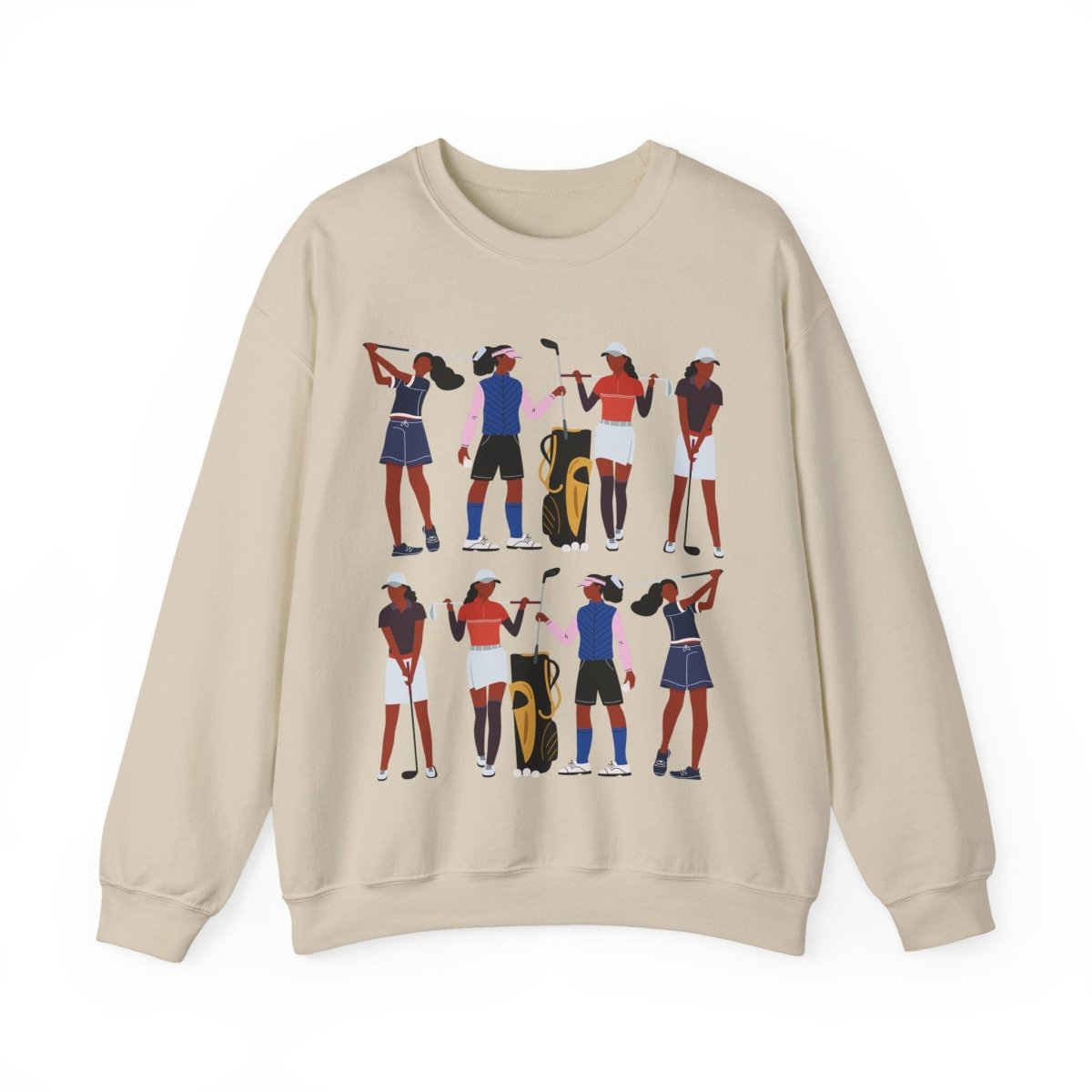 Lady Golf Sweatshirt - Afrocentric Art by The Trini Gee