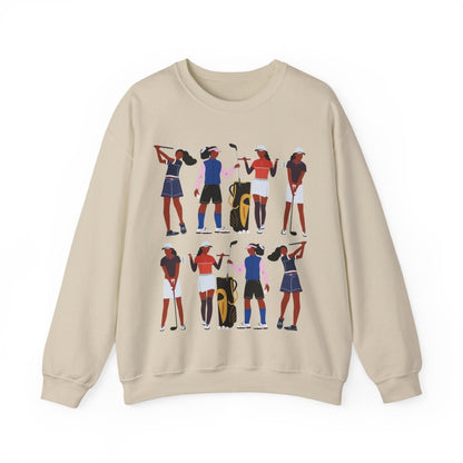 Lady Golf Sweatshirt - Afrocentric Art by The Trini Gee