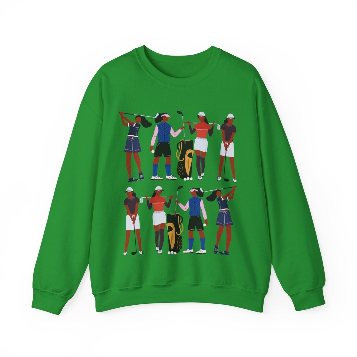 Lady Golf Sweatshirt - Afrocentric Art by The Trini Gee