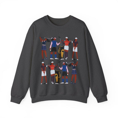 Lady Golf Sweatshirt - Afrocentric Art by The Trini Gee