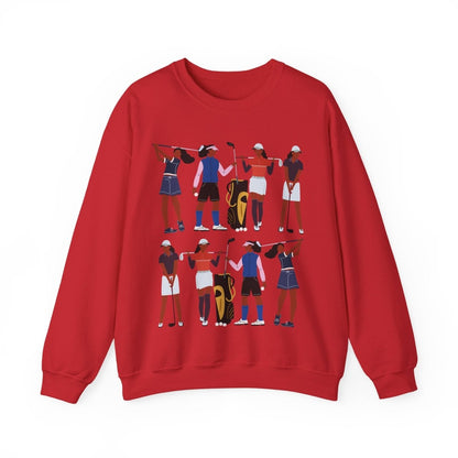 Lady Golf Sweatshirt - Afrocentric Art by The Trini Gee
