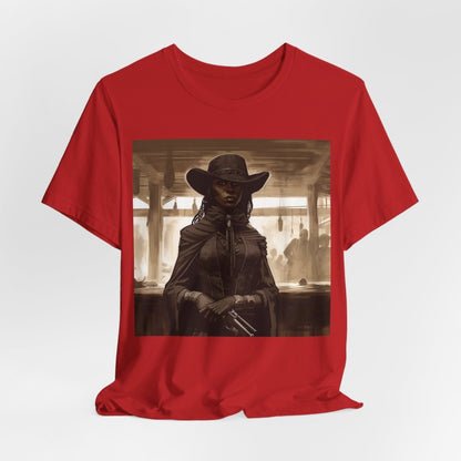 Lady Gunslinger Shirt - Afrocentric Art by The Trini Gee