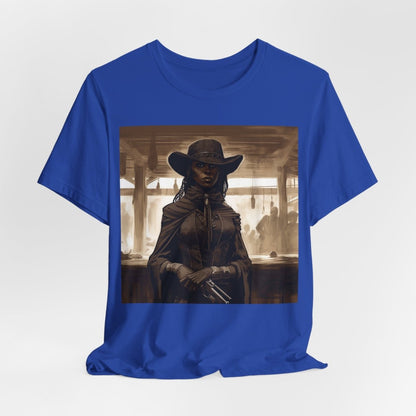 Lady Gunslinger Shirt - Afrocentric Art by The Trini Gee