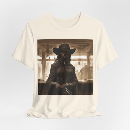 Lady Gunslinger Shirt - Afrocentric Art by The Trini Gee