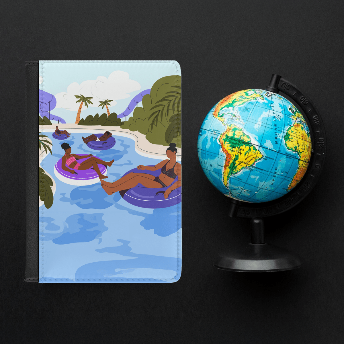 Lazy River Passport Cover - Afrocentric Art by The Trini Gee