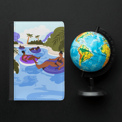 Lazy River Passport Cover - Afrocentric Art by The Trini Gee