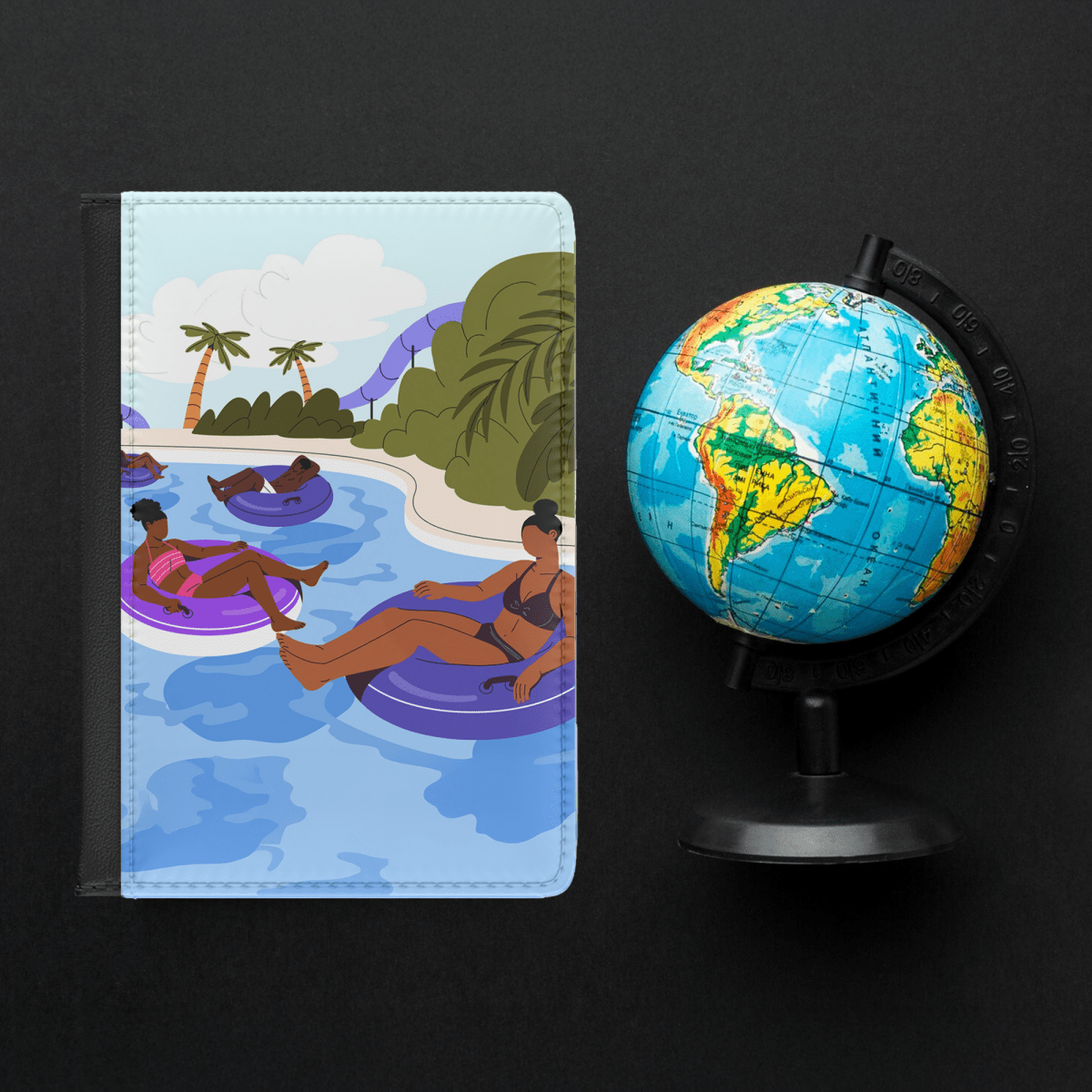 Lazy River Passport Cover - Afrocentric Art by The Trini Gee