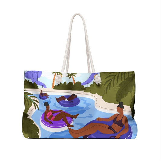 Lazy River Weekender Bag - Afrocentric Art by The Trini Gee