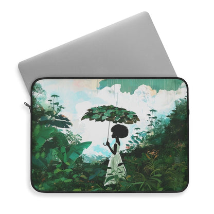 Leaf Umbrella Laptop Sleeve - Afrocentric Art by The Trini Gee
