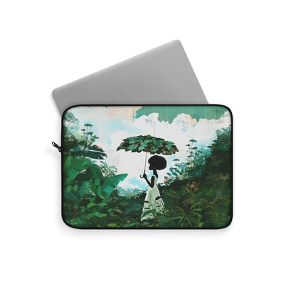 Leaf Umbrella Laptop Sleeve - Afrocentric Art by The Trini Gee