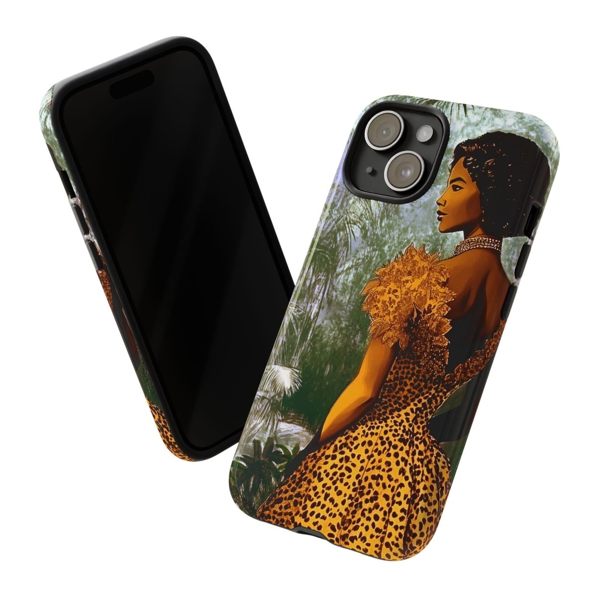Leopard Print Queen Phone Case - Afrocentric Art by The Trini Gee