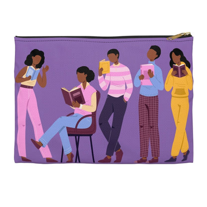 Library Day Accessory Pouch - Afrocentric Art by The Trini Gee